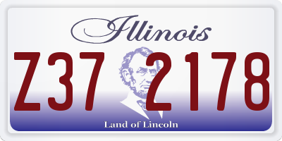 IL license plate Z372178