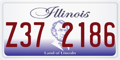 IL license plate Z372186