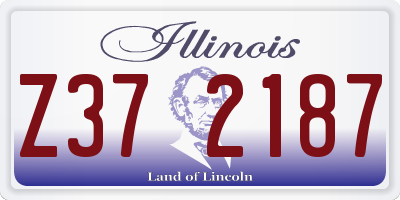 IL license plate Z372187
