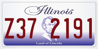 IL license plate Z372191