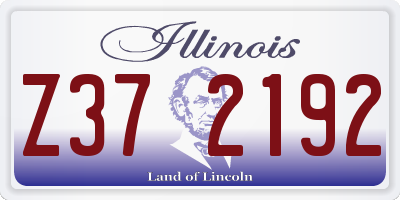 IL license plate Z372192