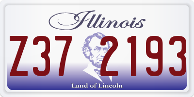 IL license plate Z372193
