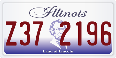 IL license plate Z372196