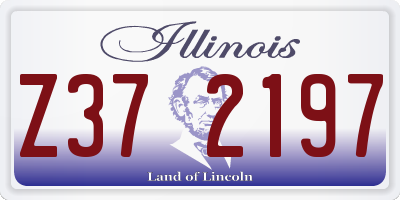 IL license plate Z372197