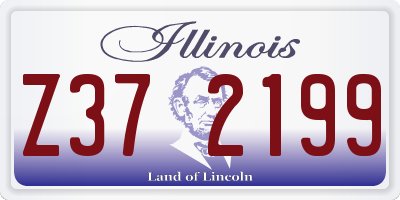 IL license plate Z372199