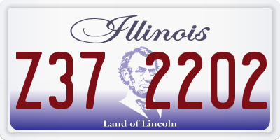 IL license plate Z372202
