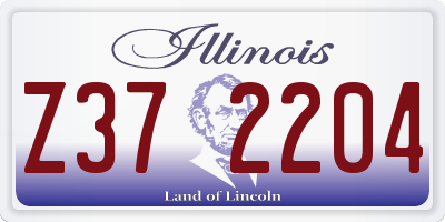 IL license plate Z372204