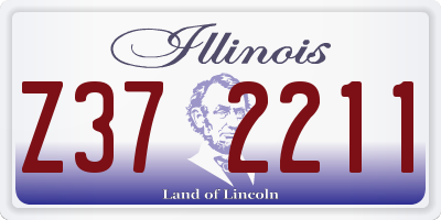 IL license plate Z372211