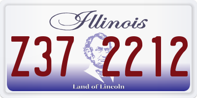 IL license plate Z372212