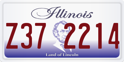 IL license plate Z372214
