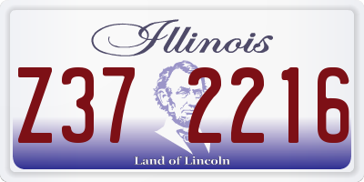 IL license plate Z372216