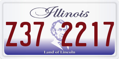IL license plate Z372217