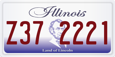 IL license plate Z372221
