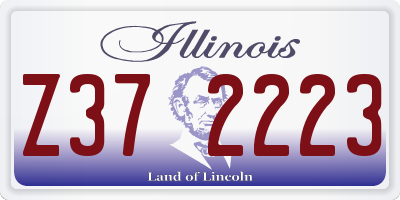 IL license plate Z372223