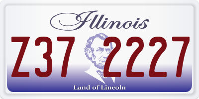 IL license plate Z372227