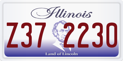 IL license plate Z372230