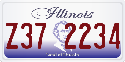 IL license plate Z372234