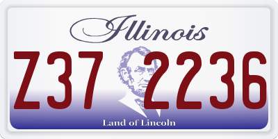 IL license plate Z372236