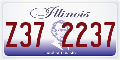 IL license plate Z372237