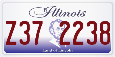 IL license plate Z372238