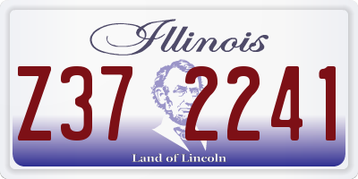IL license plate Z372241