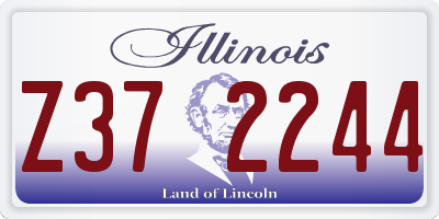 IL license plate Z372244
