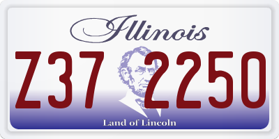IL license plate Z372250