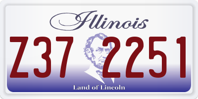 IL license plate Z372251