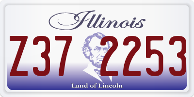 IL license plate Z372253