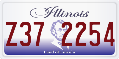 IL license plate Z372254