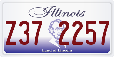 IL license plate Z372257