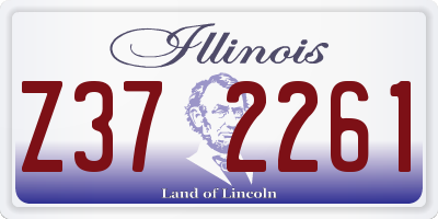 IL license plate Z372261