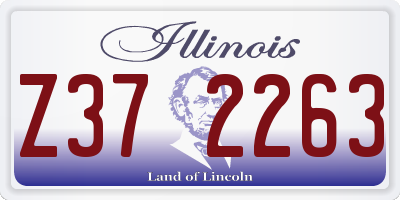 IL license plate Z372263