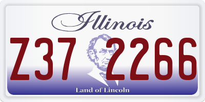 IL license plate Z372266
