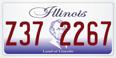 IL license plate Z372267