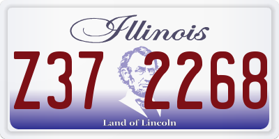 IL license plate Z372268