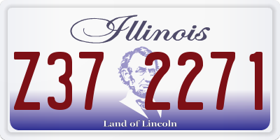 IL license plate Z372271