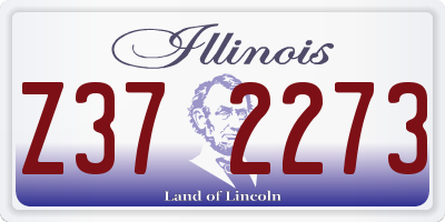 IL license plate Z372273