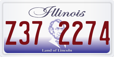 IL license plate Z372274