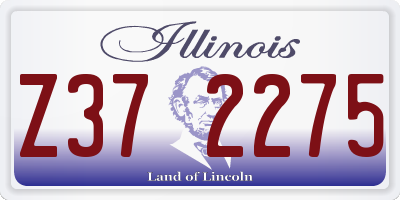 IL license plate Z372275