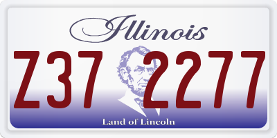 IL license plate Z372277
