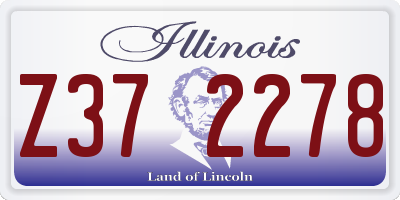 IL license plate Z372278