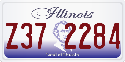 IL license plate Z372284
