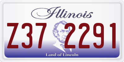 IL license plate Z372291