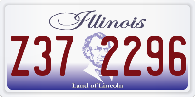 IL license plate Z372296