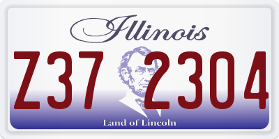 IL license plate Z372304
