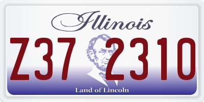 IL license plate Z372310