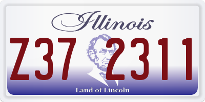 IL license plate Z372311