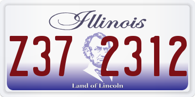 IL license plate Z372312