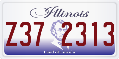 IL license plate Z372313